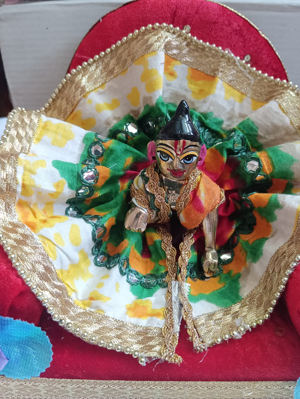 Kanha ji cotton frock 2-3 no. laddu gopal