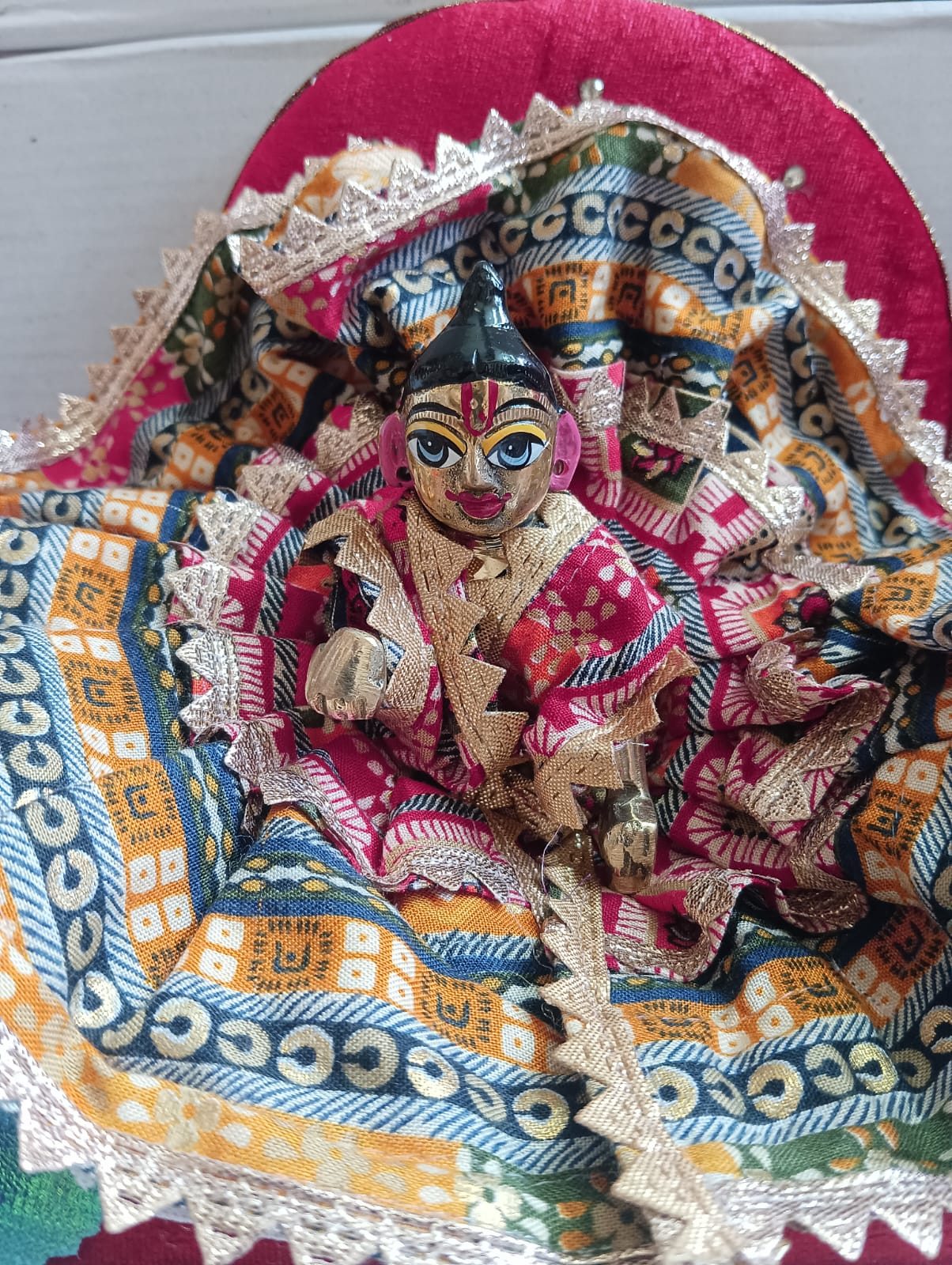 Kanha ji cotton frock 2-3 no. laddu gopal