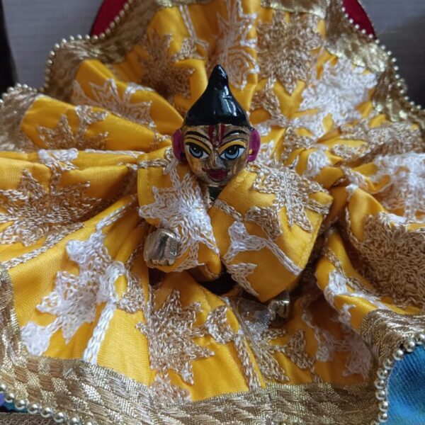 Kanha ji brocade frock 4 no. laddu gopal