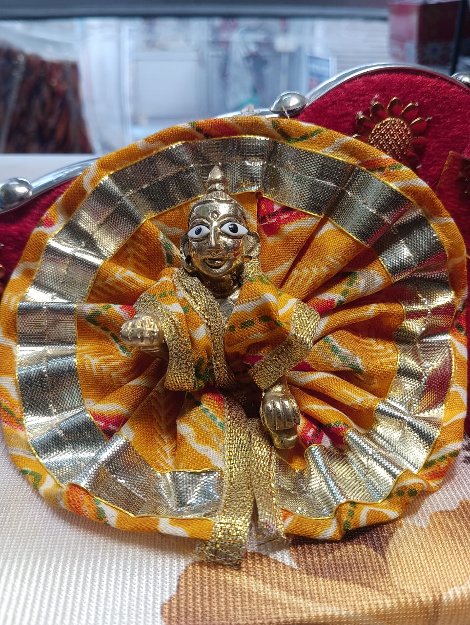 Kanha ji cotton frock 0-1 no. laddu gopal