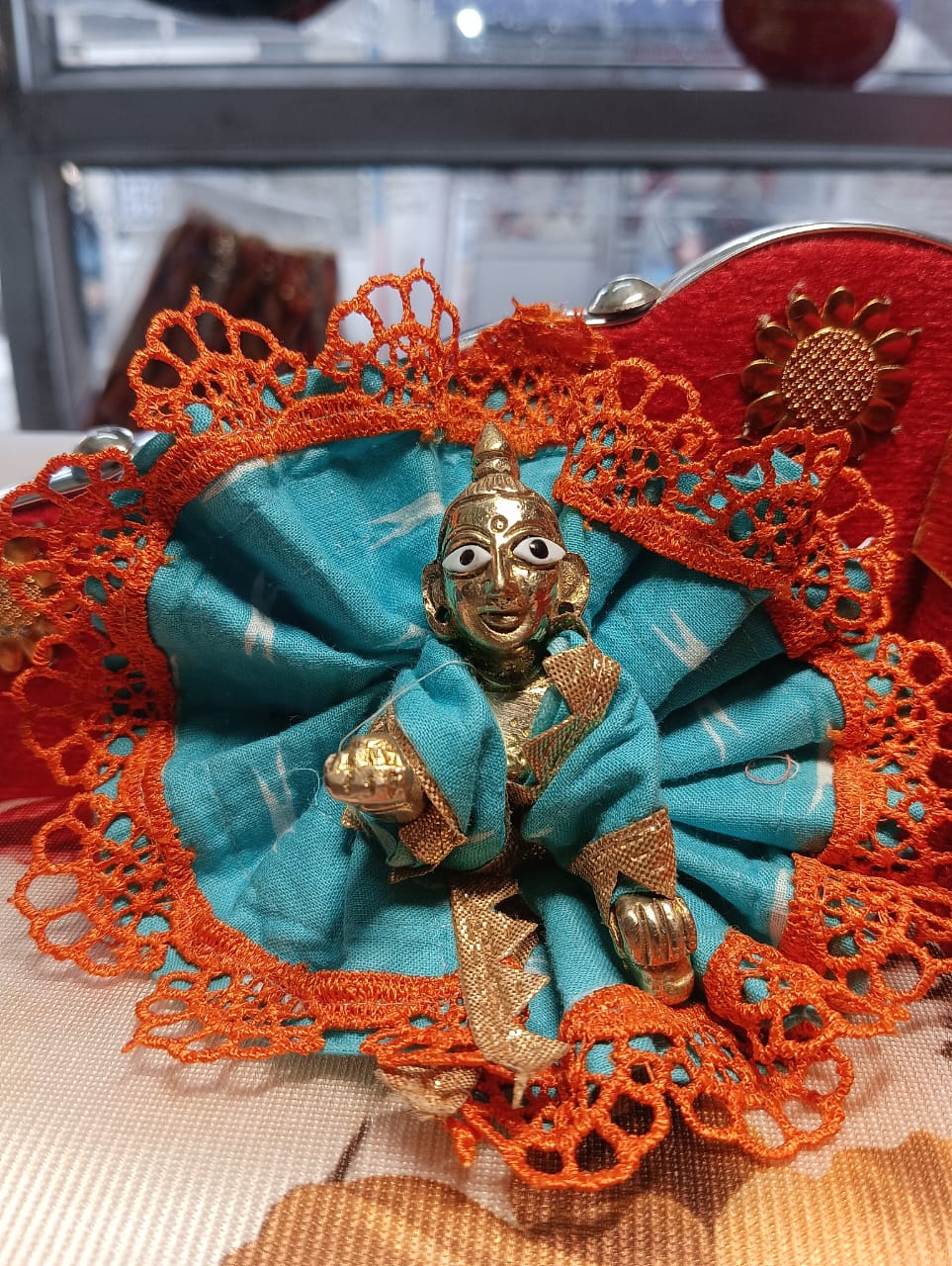 Kanha ji cotton frock 0-1 no. laddu gopal