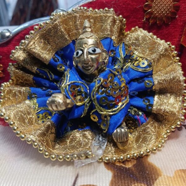 Kanha ji brocade frock 0-1 no. laddu gopal