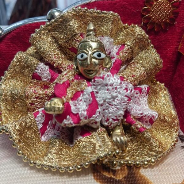 Kanha ji brocade frock 0-1 no. laddu gopal