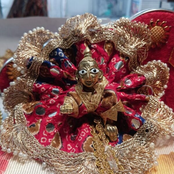 Kanha ji cotton frock 1-2 no. laddu gopal