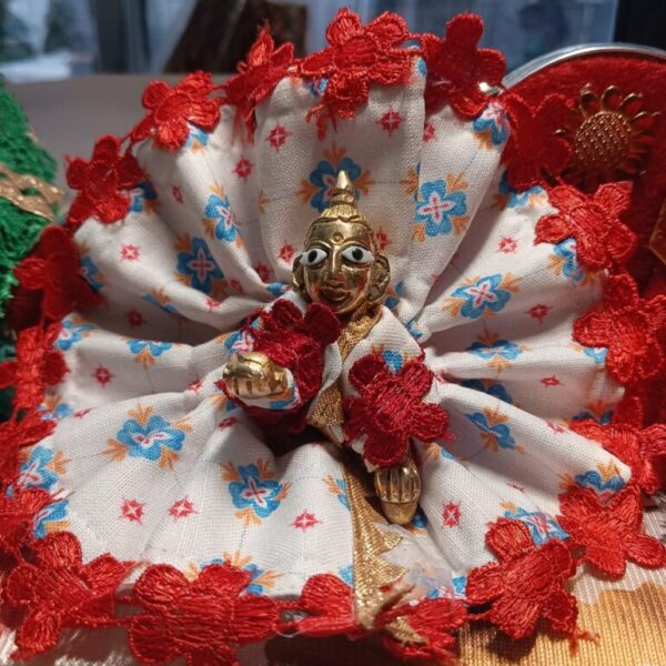 Kanha ji cotton frock 1-2 no. laddu gopal