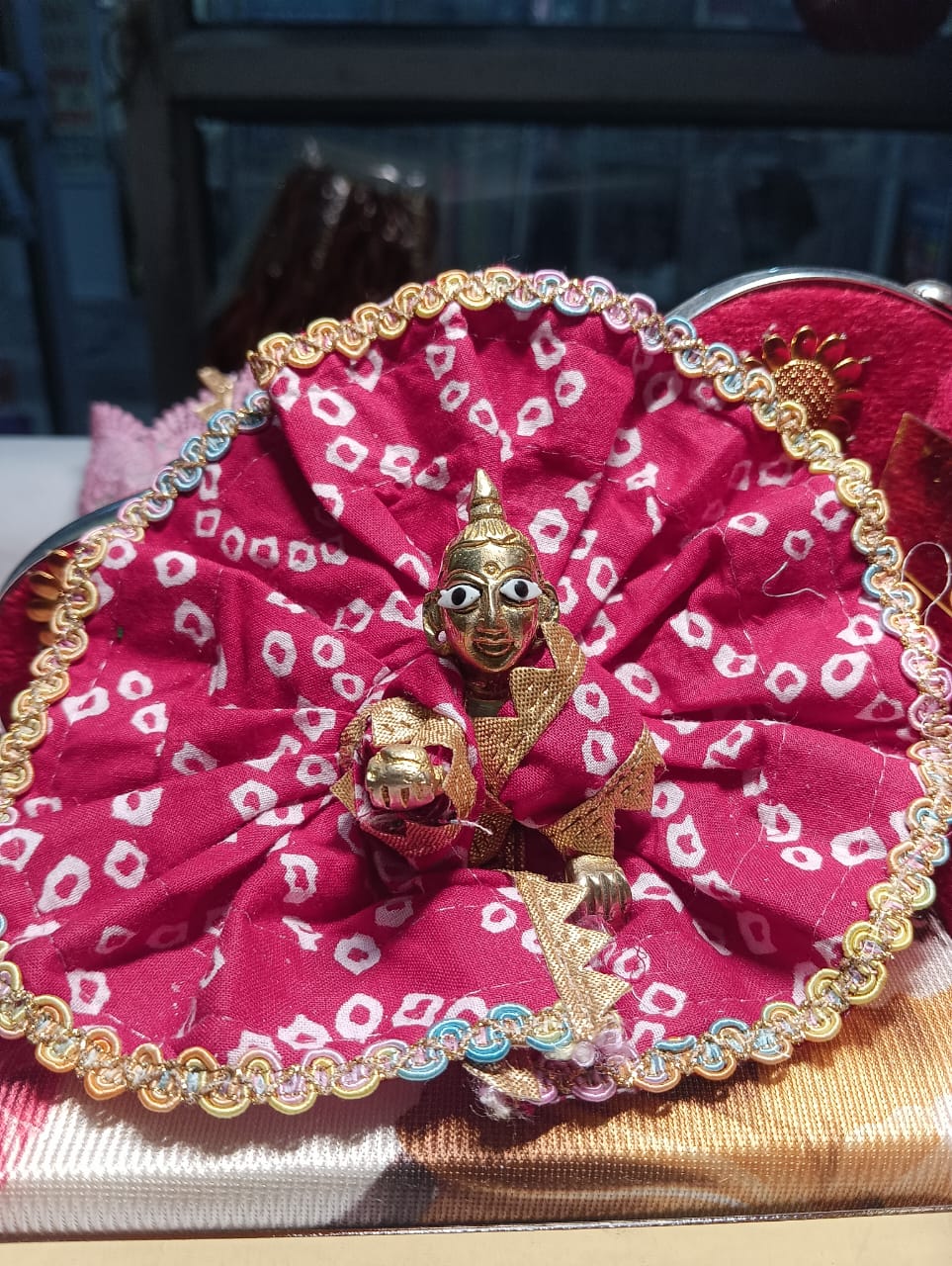 Kanha ji cotton frock 1-2 no. laddu gopal