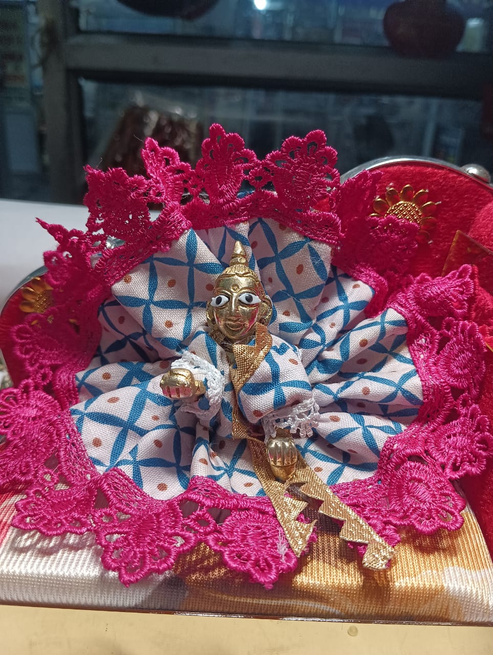 Kanha ji cotton frock 1-2 no. laddu gopal