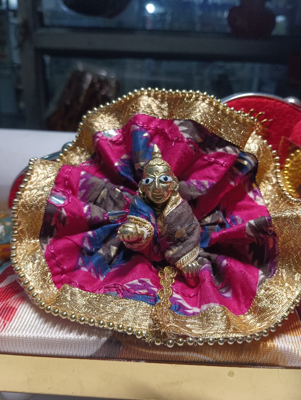 Kanha ji cotton frock 1-2 no. laddu gopal