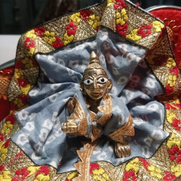 Kanha ji cotton frock 1-2 no. laddu gopal