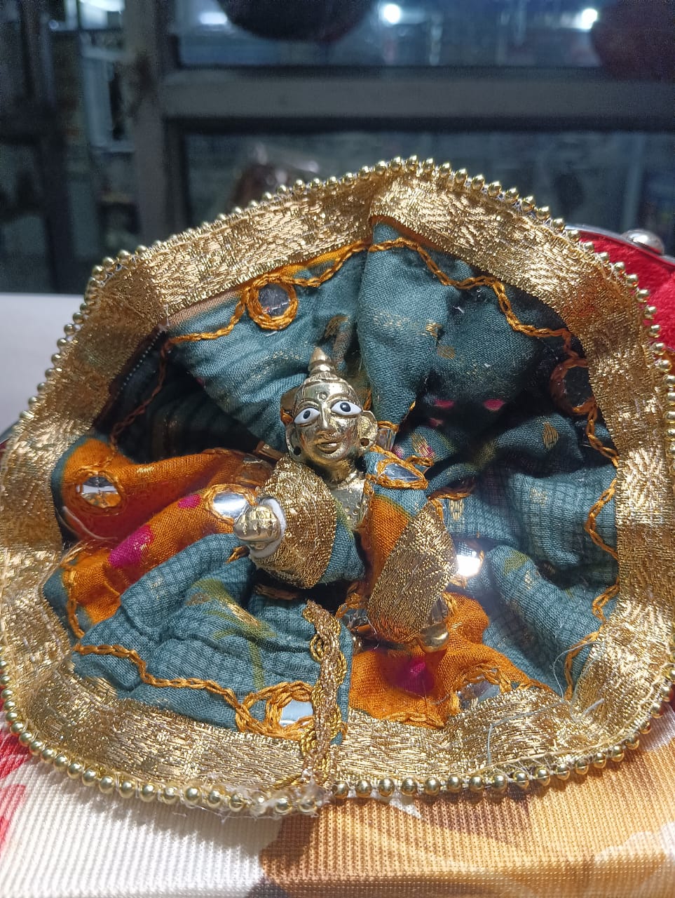 Kanha ji cotton frock 1-2 no. laddu gopal