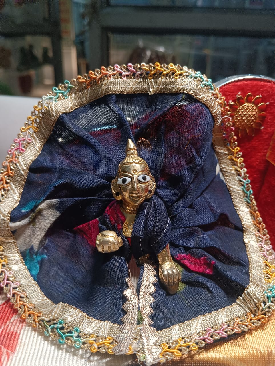 Kanha ji cotton frock 0-1 no. laddu gopal