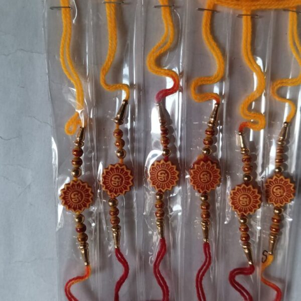 Premium Handcrafted Rakhi- Mixed Designer Rakhi - Set of 4 - With Roli Chawal