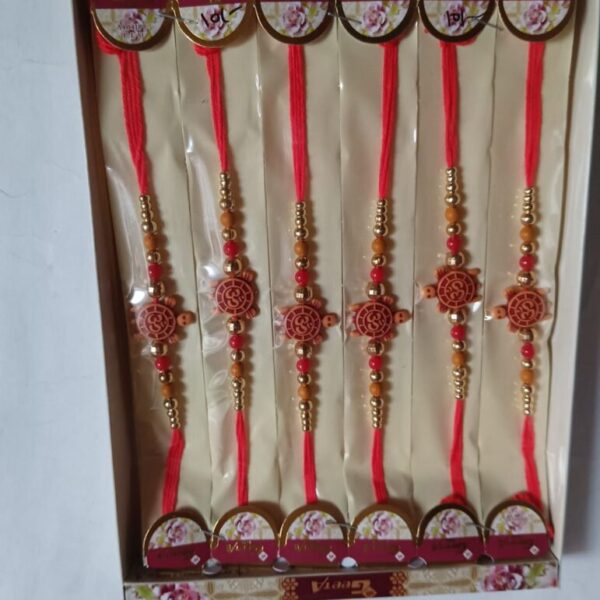 Premium Handcrafted Rakhi- Designer Rakhi - Set of 3 - With Roli Chawal