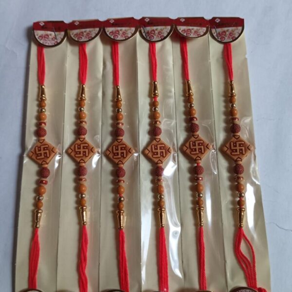 Premium Handcrafted Rakhi- Designer Rakhi - Set of 3 - With Roli Chawal