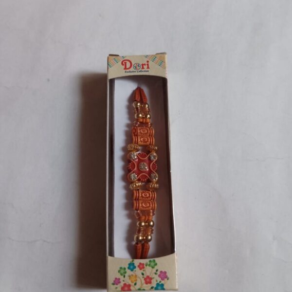 Premium Handcrafted Rakhi- Designer Rakhi - one piece - With Roli Chawal