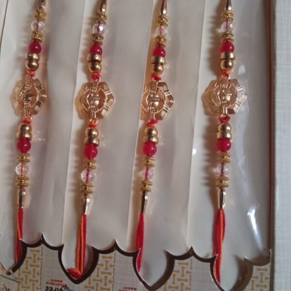 Premium Handcrafted Rakhi- Designer Rakhi - Set of 2 - With Roli Chawal