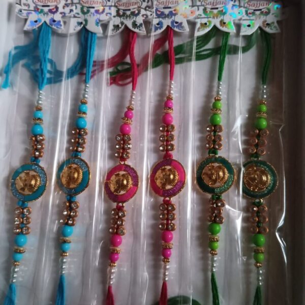 Premium Handcrafted Rakhi- Designer Rakhi - Set of 2 rakhi- With Roli Chawal