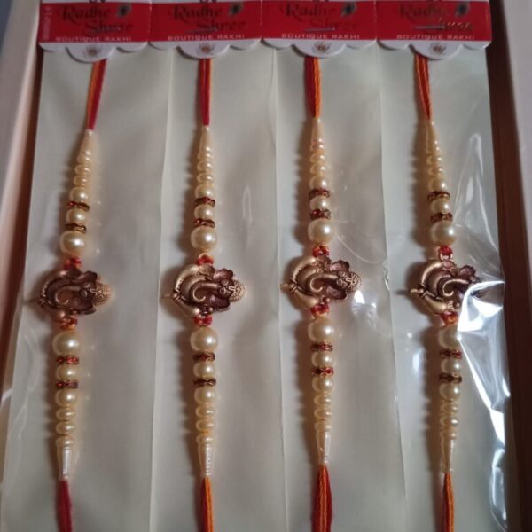 Premium Handcrafted Rakhi- Designer Rakhi - Set of 2 rakhi- With Roli Chawal